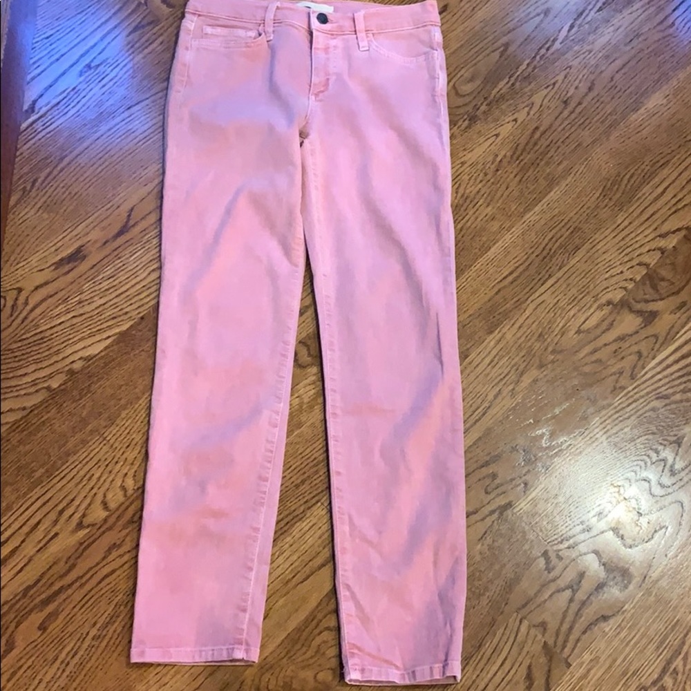 Joe’s light-wash red jeans